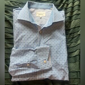 Ted Baker Blue Plaid Men's Shirt